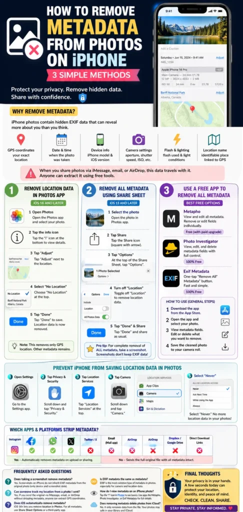 How to Remove Metadata From Photos on iPhone — 3 Simple Methods