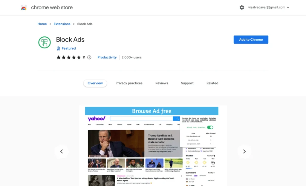 Block Ads YouTube AdBlocker Chrome Extension